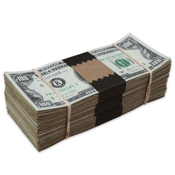 Money Prop - 1990 Series $100 ✔️RealAged™ Full Print $30,000 Bundle - Dependable Expendables