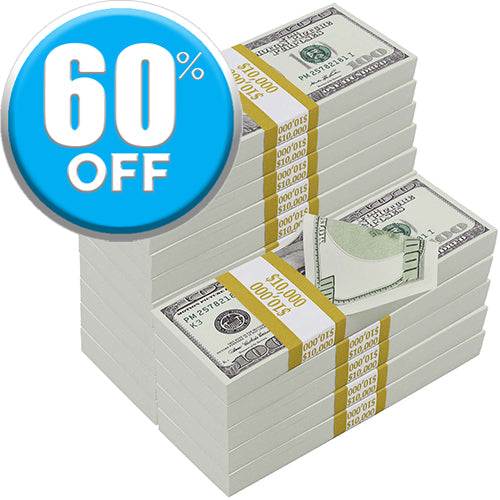 Money Prop - 2000 Series $100 Crisp $150,000 Full Print Stacks