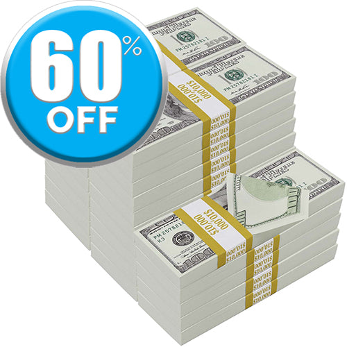 Money Prop - 2000 Series $100 Crisp $250,000 Full Print Stacks