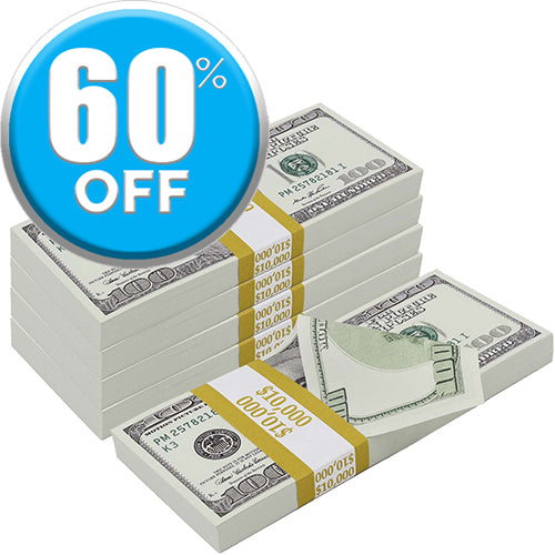 Money Prop - 2000 Series $100 Full Print $50,000 Stacks