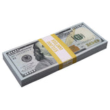 Money Prop modern Style $100 Crisp $10,000 Stack realistic on screen cash for music videos, television, movies and theater.