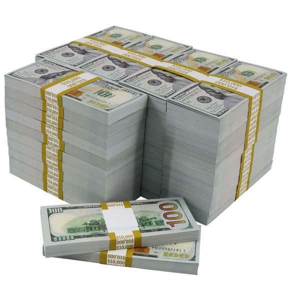 Money Prop - New Series $100 Crisp $500,000 Full Print Stacks - Dependable Expendables
