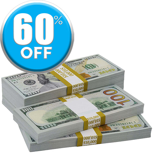 Money Prop - New Series $100 Crisp Full Print $50,000 Stacks