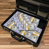 Money Prop - New Series $100 Full Print $500,000 Stacks & Briefcase - Dependable Expendables