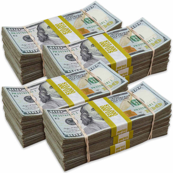 Money Prop - New Series $100 ✔️RealAged™ Full Print $120,000 Bundle Pack - Dependable Expendables