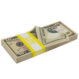Money Prop - New Series $10 Crisp New $1,000 Full Print Stack Fold - Dependable Expendables