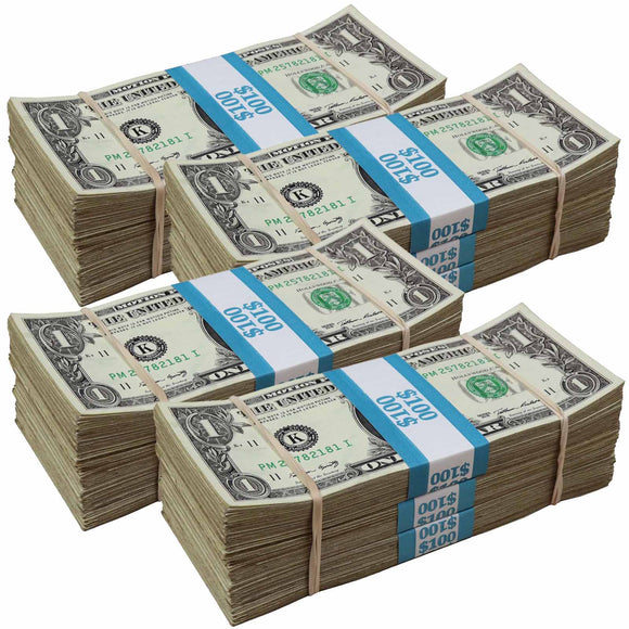 Money Prop - New Series $1 ✔️RealAged™ Full Print $1,200 Bundle Pack - Dependable Expendables