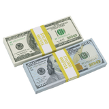 Money Prop - New Series & 2000 Series $100 Crisp $20,000 Full Print Stacks - Dependable Expendables