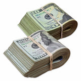 Money Prop - New Series $20 & $50 ✔️RealAged™ Full Print $12,000 Bands - Dependable Expendables