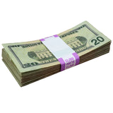 Money Prop - New Series $20 ✔️RealAged™ Full Print $2,000 Stacks - Dependable Expendables