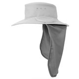 Newcastle Headphones Hat Stud Grey Neck Flap provides UV protection from the sun on set Dependable Expendables Dallas Texas