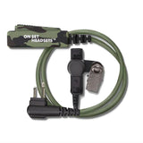On Set Headsets FilmPro Walkie 2 pin Motorola Headset the Shorty in camo available at Dependable Expendables Dallas Texas