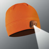 Orange POWERCAP 3.0 Lighted Headlamp Fleece Beanies Rechargeable LED - Dependable Expendables