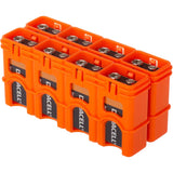 Storacell 9V - 8 Pack Battery Orange Caddy - Dependable Expendables