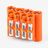 Orange Storacell AA/AAA Combo - 8 Pack Battery Caddy - Dependable Expendables