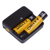 Deity PR-2 Pocket Recorder runs on 2 AA batteries for nearly 30 hrs of battery life available at Dependable Expendables Dallas Texas 