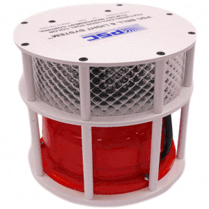 The PSC FBL2S station red on air light indicating a live broadcast or recording in progress used in television studios, film sound stages and virtual production.