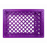 Ultra Violet Purple Plastic Grip Storage Rectangle 24 Quart Milk Crate - Dependable Expendables
