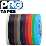 Pro Tapes® half inch Spike Gaff Tape in white, black, blue, brown, grey, green, purple, red, fluorescent orange, yellow, green and blue - Dependable Expendables
