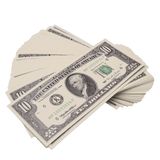 Prop Money - 1990 Series $10 Dollar Bills Full Print Stack - Dependable Expendables