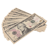 Prop Money - New Series $10 Full Print Mixed Bills Stack - Dependable Expendables