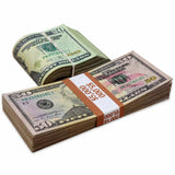 Prop Money -  New Series $20 & $50 ✔️RealAged™ Full Print $7,000 Stack & Band Pack - Dependable Expendables