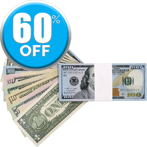 Money Prop - New Series All Denomination Full Print Mixed Bills Stack