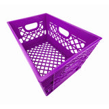 Purple Plastic Grip Storage Rectangle 24 Quart Milk Crate  ideal storage for Grip Trucks and Video and Film Sound Stage Studios - Dependable Expendables