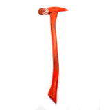 Bloodied Red and Silver Head with Red Handle foam rubber fireman ax safety prop for stunt work or choreographed fight scene for television, film or live theater.
