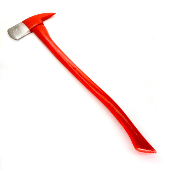 Red fireman ax Foam Rubber safety prop for safe stunt work or choreographed fight scene for television, film or live theater.