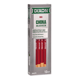 Dixon Phano China Marker - Box of 12 - Red - Dependable Expendables