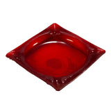 Red translucent Breakaway glass prop Square Ash Tray - Dependable Expendables