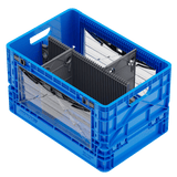 Blue SIDIOCrate Collapsible Full Size Crate with dividers - Dependable Expendables