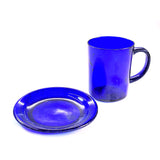 SMASHProps Cobalt Blue Breakaway Mug & Saucer Safe Stunt Prop Set - Dependable Expendables