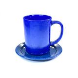 SMASHProps Cobalt Blue Breakaway Mug & Saucer Safe Stunt Prop Set - Dependable Expendables