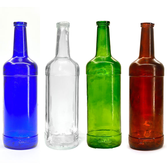 SMASHProps Cobalt Blue Clear Green Amber Breakaway Russian Vodka Bottle Props - Dependable Expendables