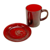 SMASHProps translucent Red Breakaway Mug & Saucer Safe Stunt Prop Set - Dependable Expendables
