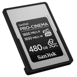 SanDisk PRO-CINEMA CFexpress™ Type A Memory Card 480GB 1650MB/s SDCFEA-480G-GN4NN - Dependable Expendables