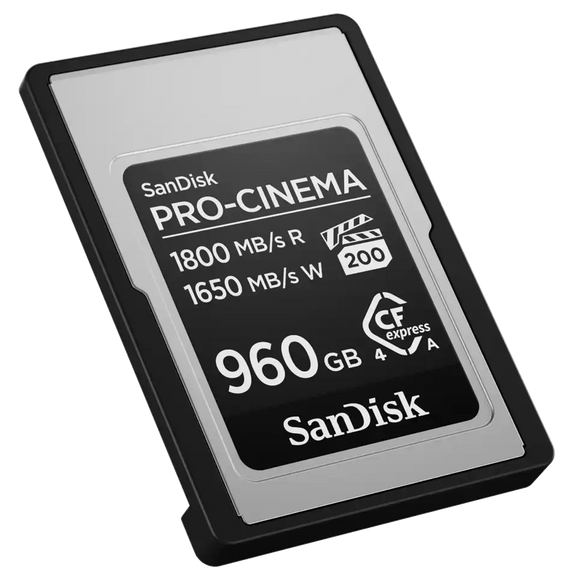 SanDisk PRO-CINEMA CFexpress™ Type A Memory Card 960GB 1650MB/s SDCFEA-960G-GN4NN - Dependable Expendables