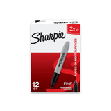 Sharpie Super Permanent Markers - Fine Point - 12 Count Box (Black)