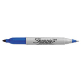Sharpie Twin-Tip Permanent Marker, Extra-Fine/Fine Bullet Tips, Blue - Dependable Expendables