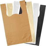 Silent Props Plastic T-Shirt Convenience Store Bag (White, Black Beige) - Dependable Expendables