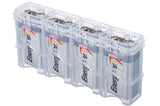 Storacell Slim Line 9V - 4 Pack Battery Caddy (Clear)