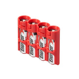 Storacell Slim Line AA - 4 Pack Red Battery Caddy - Dependable Expendables