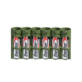Storacell Slim Line AA - 6 Pack Military Green Battery Caddy  - Dependable Expendables