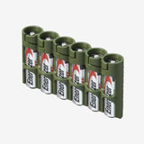 Storacell Slim Line AA - 6 Pack Military Green Battery Caddy  - Dependable Expendables