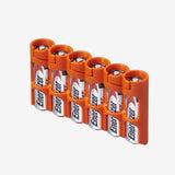 Storacell Slim Line AA - 6 Pack Battery Caddy Orange - Dependable Expendables