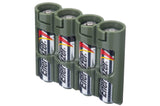 Storacell Slim Line AA - 4 Pack Battery Caddy (Military Green)