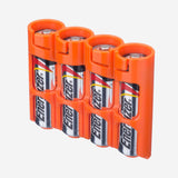 Storacell Slim Line AA - 4 Pack Battery Caddy (Orange)