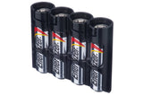 Storacell Slim Line AA - 4 Pack Tuxedo Black Caddy - Dependable Expendables